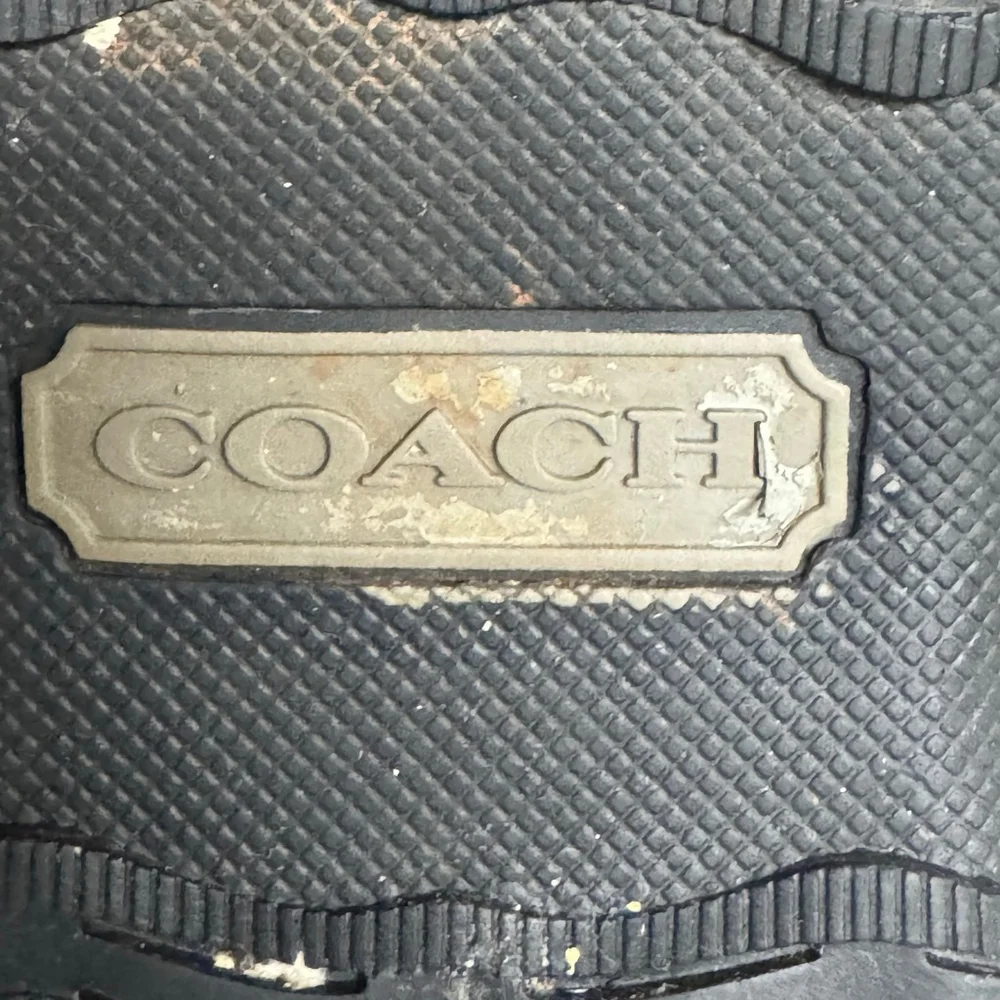 Coach Black Signature Mid-Calf Winter Snow Boots Women’s 7.5B Lace-Up Fabric & L